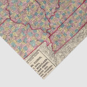 Delaware, Illinois, Indiana en Iowa Tissuepapier (Detail)