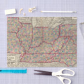 Delaware, Illinois, Indiana en Iowa Tissuepapier (Craft)