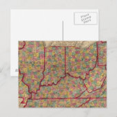 Delaware, Illinois, Indiana, Iowa North Carolina Briefkaart (Voorkant / Achterkant)