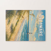 Delaware Illustratie Reis Kunst Vintage Legpuzzel (Horizontaal)