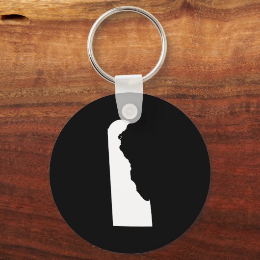 Delaware in White en Black Sleutelhanger (Voorkant)