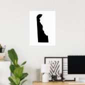 Delaware in zwart en wit poster (Thuiskantoor)