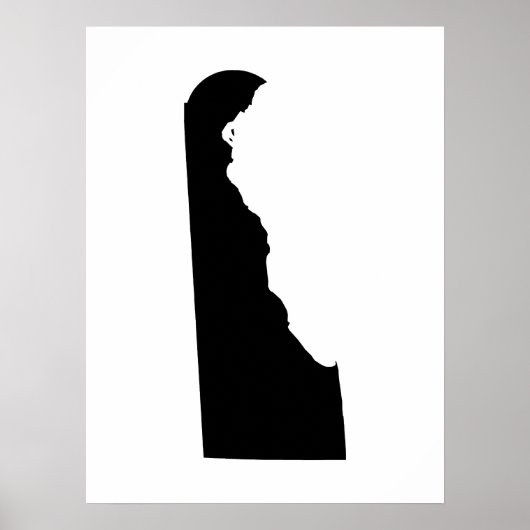 Delaware in zwart en wit poster (Voorkant)