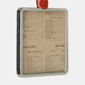 Delaware Index Metalen Ornament (Rechts)