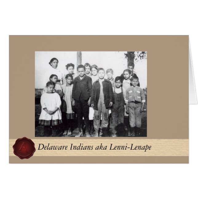 Delaware Indians - Nanticoke Lenni Lenape (negro) (Voorkant Horizontaal)