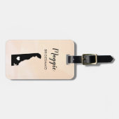 Delaware Kaart Bagagelabel, Bruiloft Party Welkom Bagagelabel (Voorkant horizontaal)