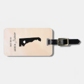 Delaware kaart bruiloft Bagagelabel, naam van het  Bagagelabel (Voorkant horizontaal)