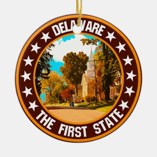 Delaware Keramisch Ornament (Voorkant)