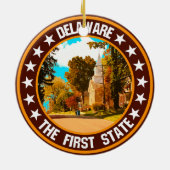 Delaware Keramisch Ornament (Achterkant)