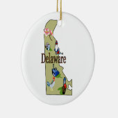 Delaware kerstboomversiering keramisch ornament (Rechts)