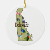 Delaware kerstboomversiering keramisch ornament (Voorkant)