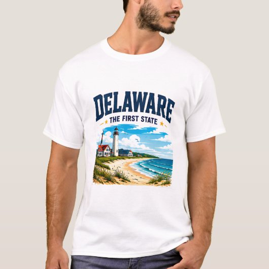 Delaware Kustontsnappingsreis T-shirt (Voorkant)
