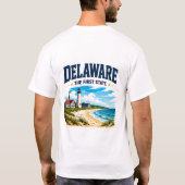 Delaware Kustontsnappingsreis T-shirt (Achterkant)