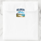 Delaware Kustontsnappingsreis Vierkante Sticker (Tas)