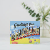 Delaware kustplaats briefkaart (Staand voorkant)