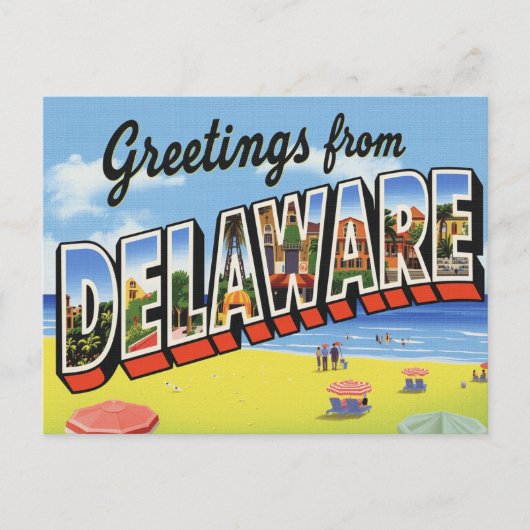 Delaware kustplaats briefkaart (Voorkant)