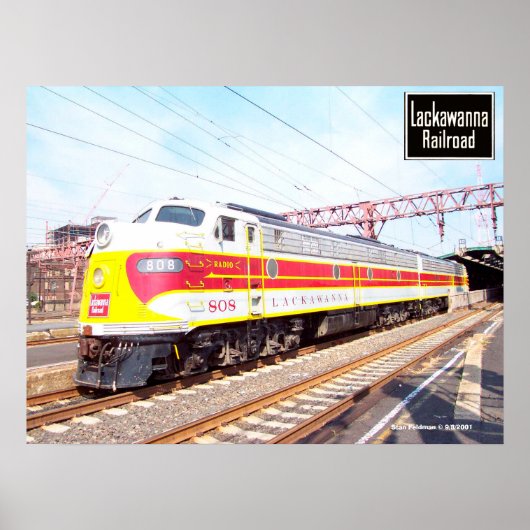 Delaware Lackawant en Westerne locomotief 808 Poster (Voorkant)