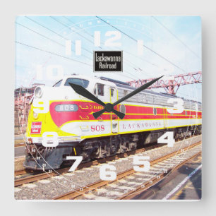 Delaware Lackawant en Westerne locomotief 808 Vierkante Klok