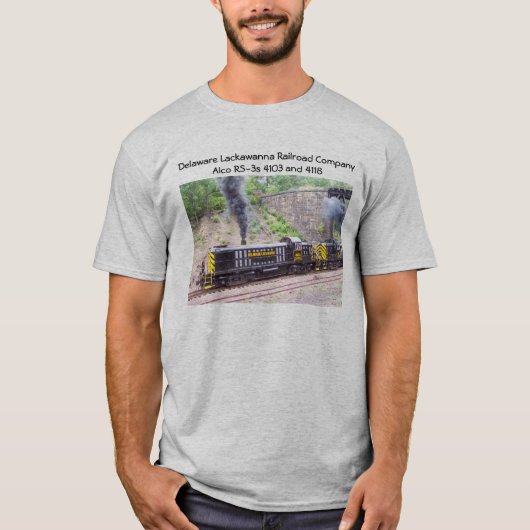 Delaware Lackawant Railroad Company Alco RS-3s T-shirt (Voorkant)