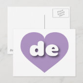 Delaware lavender hart - Ik hou van de Briefkaart (Voorkant / Achterkant)