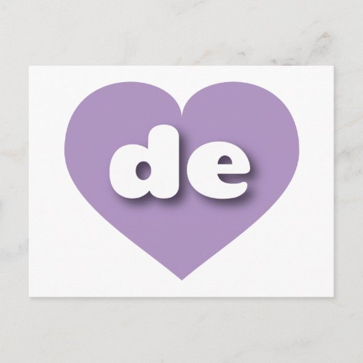 Delaware lavender hart - Ik hou van de Briefkaart (Voorkant)