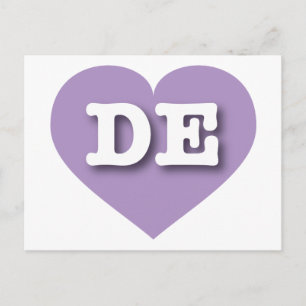 Delaware Lavender Heart - Ik hou van DE Briefkaart