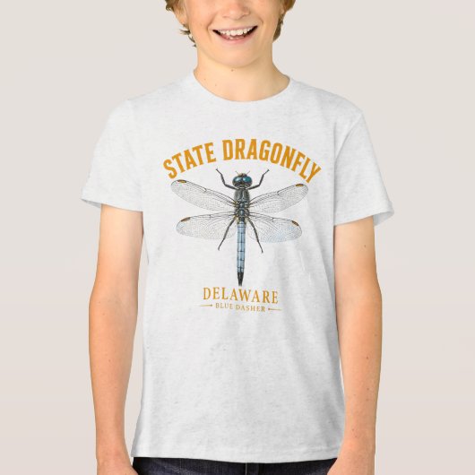 Delaware Libel in Vlucht Tri-Blend Shirt (Voorkant)