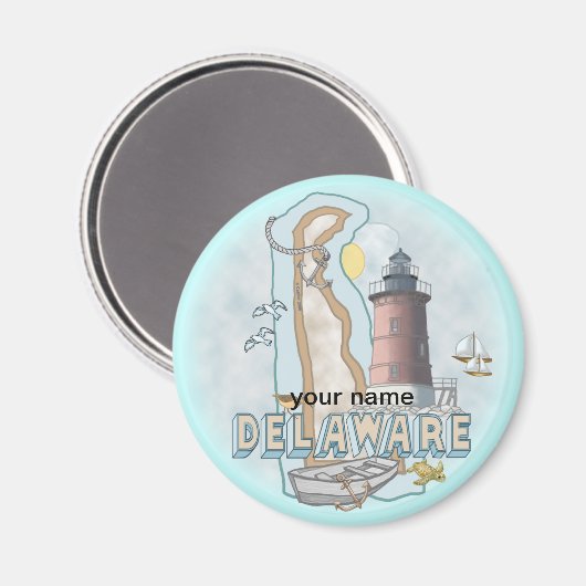 Delaware Lighthouse magneet (Voorkant / Achterkant)