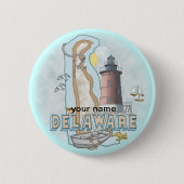 Delaware Lighthouse pin-knop Ronde Button 5,7 Cm (Voorkant)
