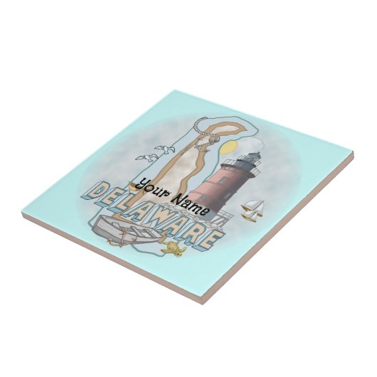 Delaware Lighthouse tegel Tegeltje (Zijkant)