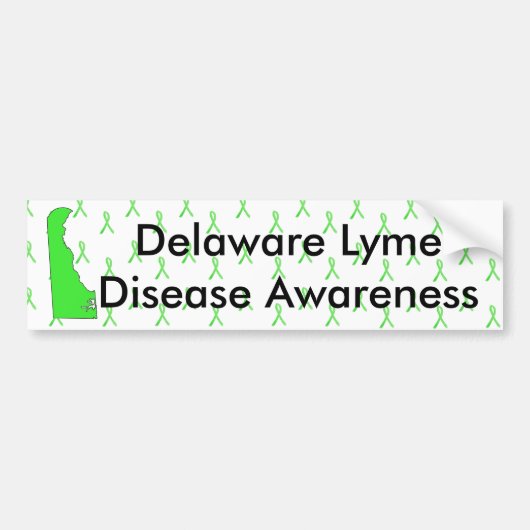 Delaware Lyme-ziekte bewustzijn bumpersticker (Voorkant)