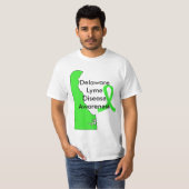 Delaware Lyme-ziekte bewustzijnsshirt T-shirt (Voorkant volledig)