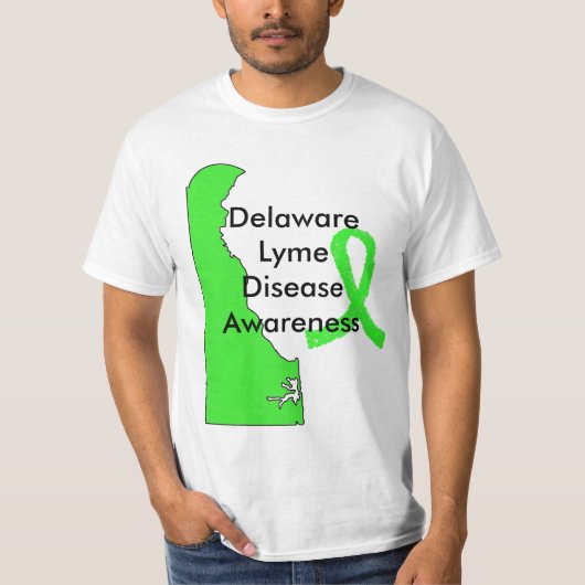 Delaware Lyme-ziekte bewustzijnsshirt T-shirt (Voorkant)