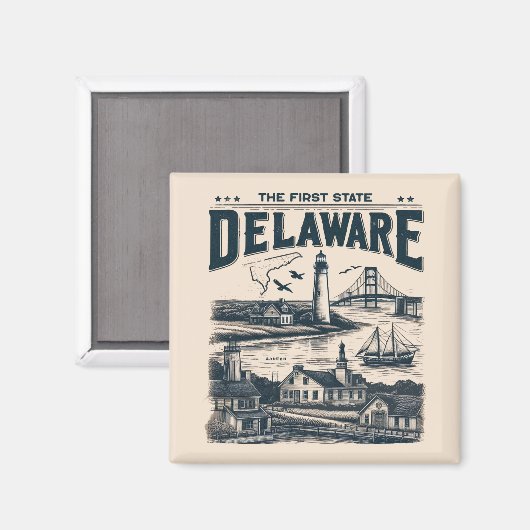 Delaware Magneet (Voorkant / Achterkant)