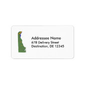 Delaware Map Address Label (Voorkant)