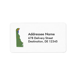 Delaware Map Address Label