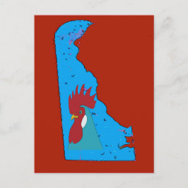 Delaware Map Blue Hen Briefkaart