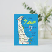 Delaware Map Briefkaart (Staand voorkant)