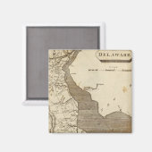 Delaware Map door Arrowsmith Magneet (Voorkant / Achterkant)