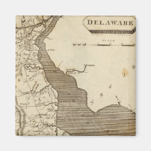 Delaware Map door Arrowsmith Magneet
