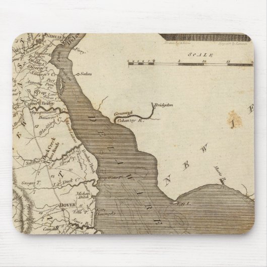 Delaware Map door Arrowsmith Muismat (Voorkant)