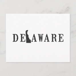 Delaware Map - Geschikt voor Letter Word Art Black Briefkaart
