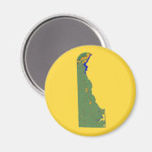 Delaware Map Magnet (Voorkant / Achterkant)