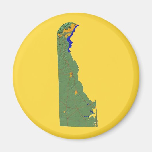 Delaware Map Magnet (Voorkant)