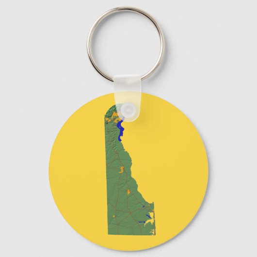 Delaware Map Sleutelhanger (Voorkant)