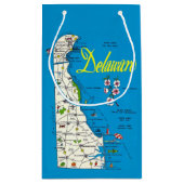 Delaware Map Small Gift Bag Klein Cadeauzakje (Achterkant)