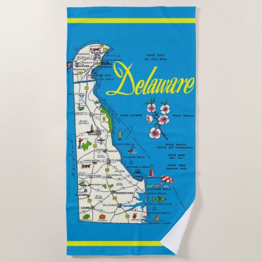 Delaware Map Strandlaken (Voorkant)