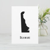 Delaware Map - Zwarte en Witte Modern Delaware Map Kaart (Staand voorkant)