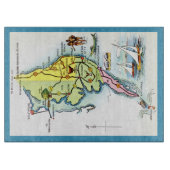 Delaware Maryland Vintage Kaart Snijplank (Voorkant)