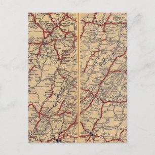 Delaware, Maryland, Virginia, West Virginia Briefkaart